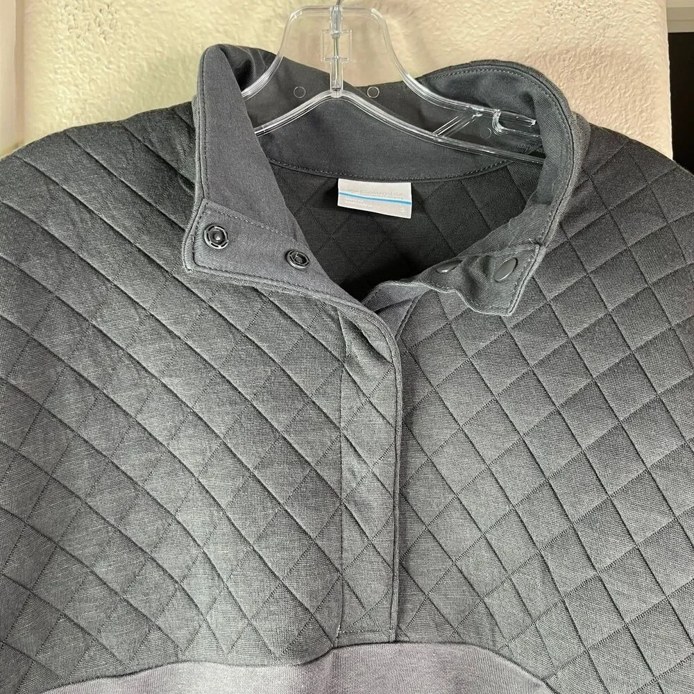 Columbia Women's Hart Mountain Quilted 1/2 Snap Sweater Size Small #561 - Picture 5 of 12